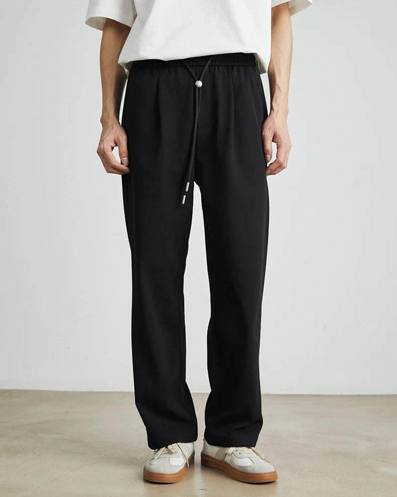 Japanese-Style Elastic Waist Pants