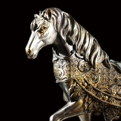 The Majesty - Ornate Horse Sculpture with Decorative Saddle Blanket
