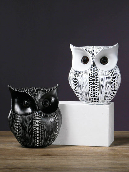 Dotwork Owl Figurine