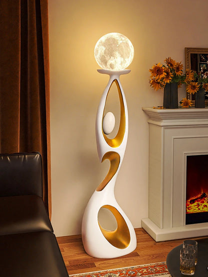 Lunar Embrace™ Sculptural Floor Lamp