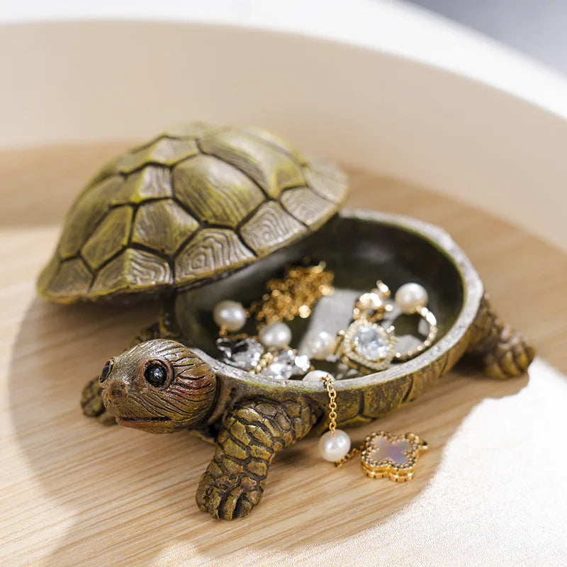Turtle Treasure Box - Hinged Jewelry Catchall