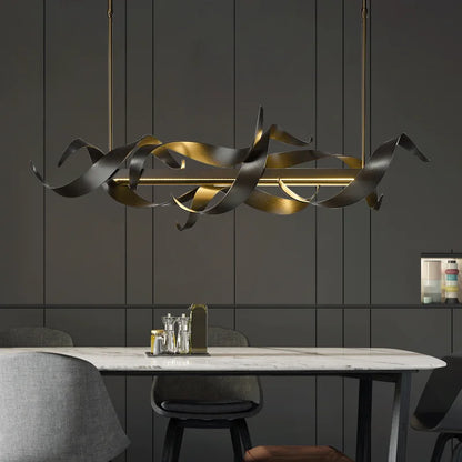 Twisted Ribbon LED Pendant Chandelier