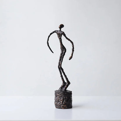 The Expression - Twisted Dancer Sculpture in Modern Metal