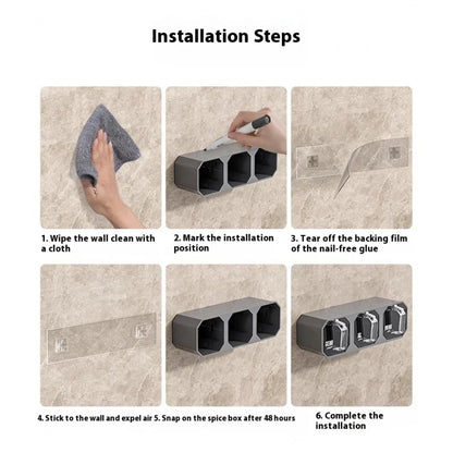 SpiceVault™ Wall-Mounted Spice Organizer