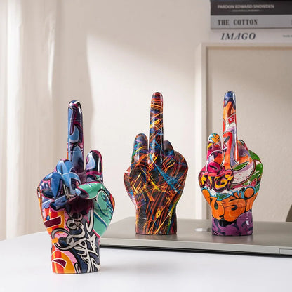 Graffiti Hand Resin Sculpture