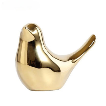 Glazed Ceramic Bird Figurine