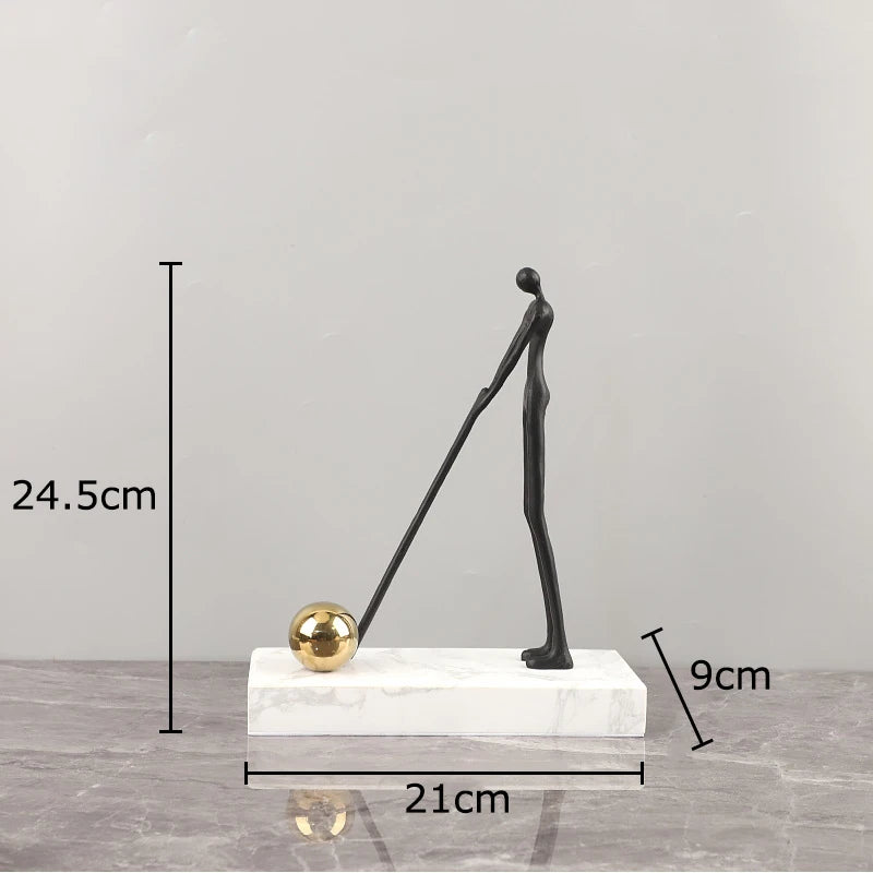 Abstract Golfer Figurine