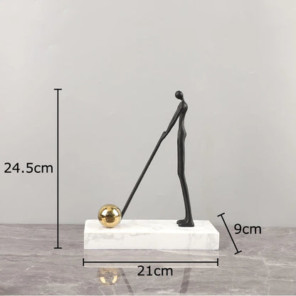 Abstract Golfer Figurine