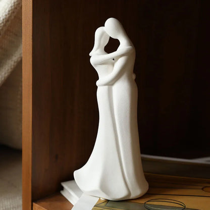 Nordic Pop Art Ceramic Couple Sculpture
