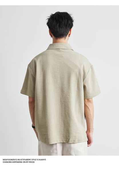 Retro Half-Zip Polo Shirt