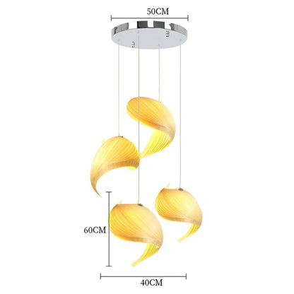 The Marea - Shell-Inspired Pendant Light in Natural Materials