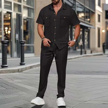 ButtonSet™ Linen-Look Shirt &amp; Pants