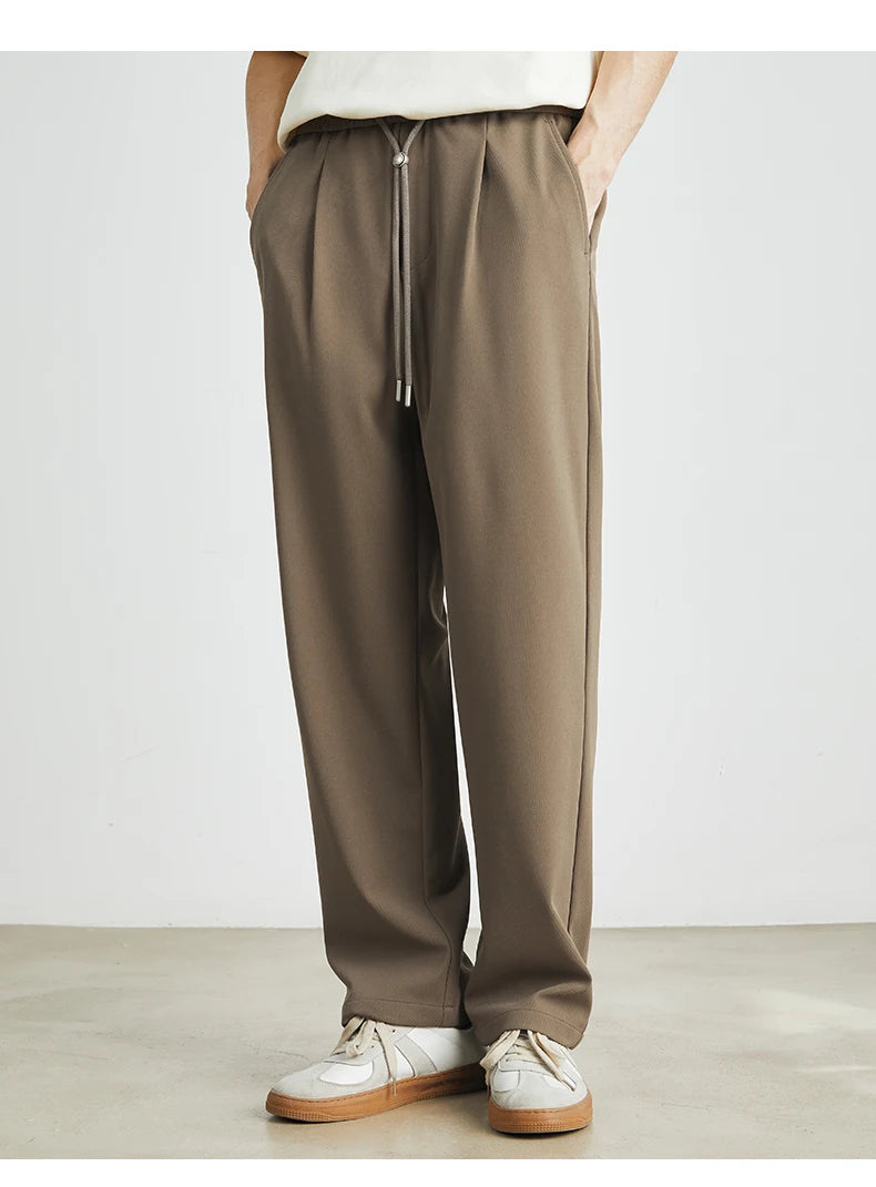 Japanese-Style Elastic Waist Pants