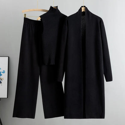 Élégance Trois: Luxe Knitted 3-Piece Set