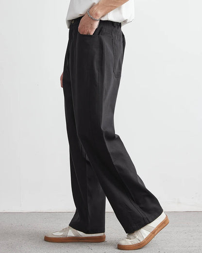 Lyocell-Cotton Washed Casual Pants