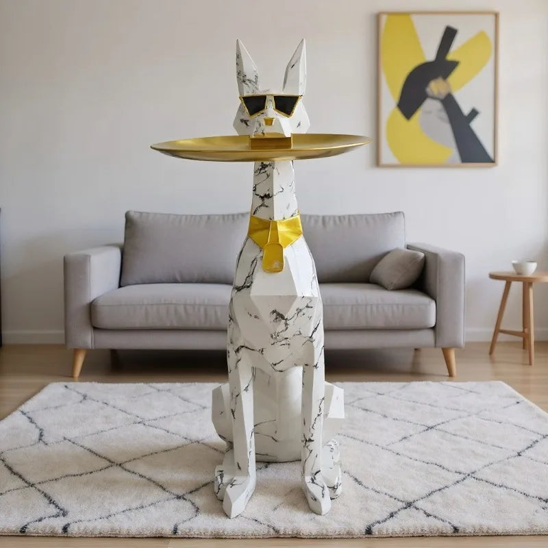 DOBERMAN TRAY HOLDER SCULPTURE