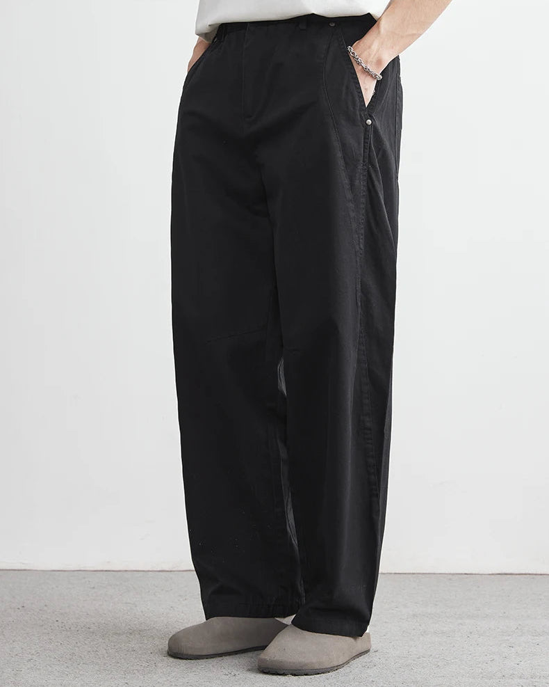 Cotton Straight Trousers