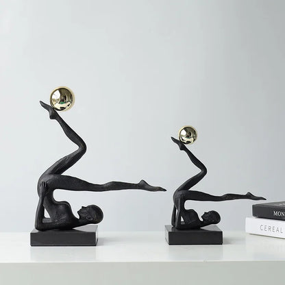 The Equilibrium - Handstand Figure Sculpture in Cast Iron