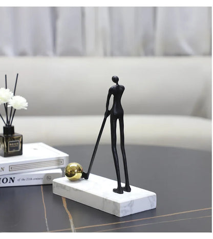 Abstract Golfer Figurine