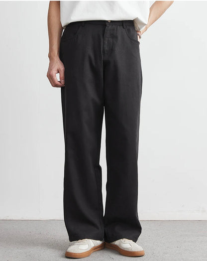 Lyocell-Cotton Washed Casual Pants