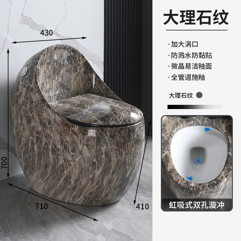 Luxury Egg-Shaped One-Piece Toilet