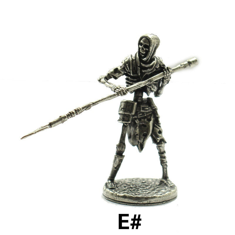 The Legion - Skeleton Soldier Figurine in Aged Copper