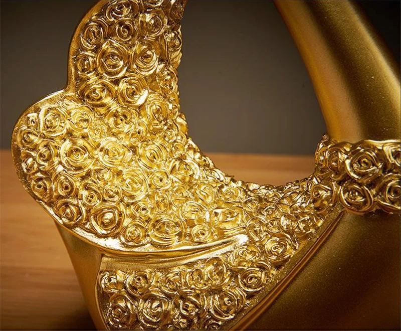 The Grace Pair - Geometric Swan Sculpture Set in Modern Resin