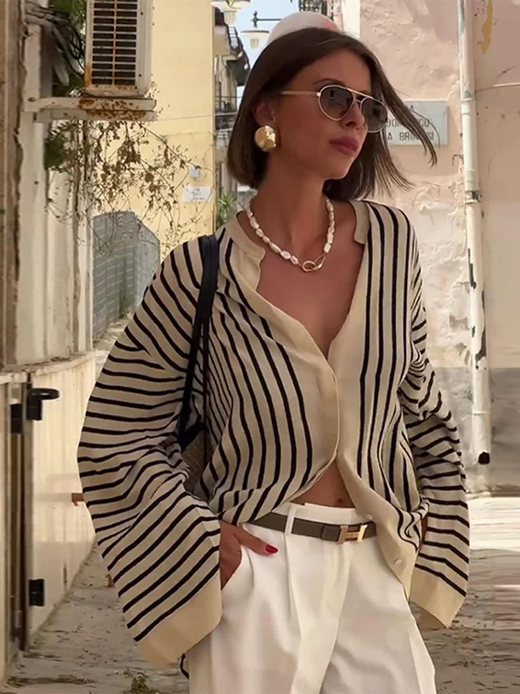 Riviera Stripe Relaxed Blouse