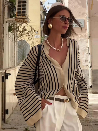 Riviera Stripe Relaxed Blouse