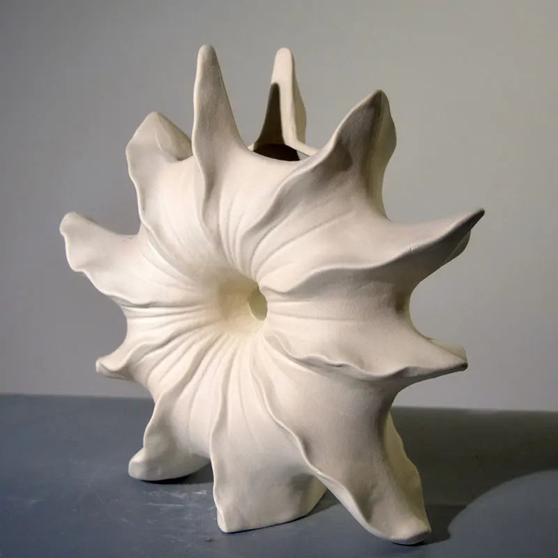 Abstract Ceramic Shell Vase