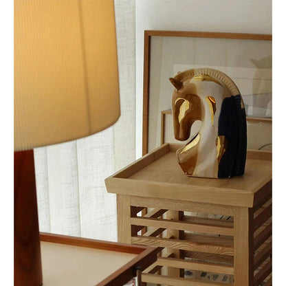 Tricolor Elegance - Abstract Ceramic Horse Sculpture