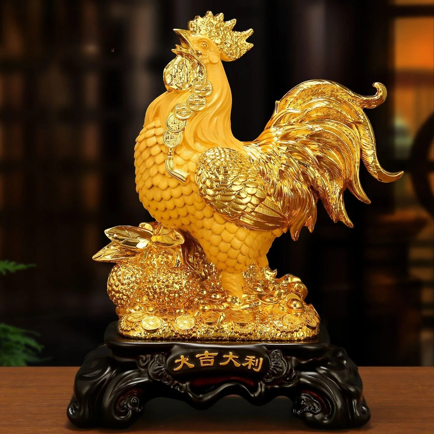 GOLDEN HERALD | Fortune Rooster Sculpture