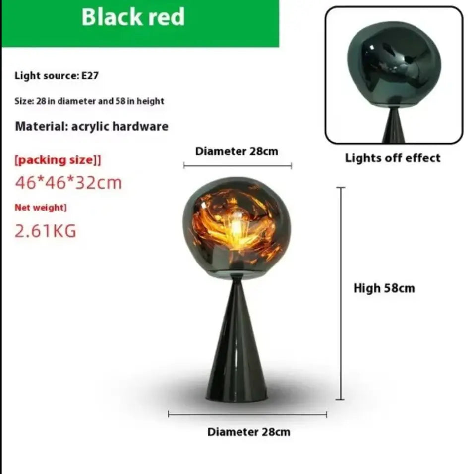 The Vulcan - Organic Form Floor Lamp with Smoke Gray Shade