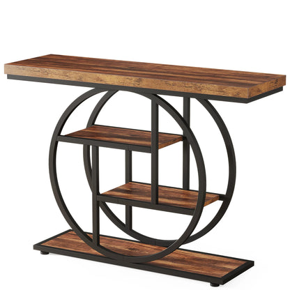 Modern Iron &amp; Wood Entrance Table