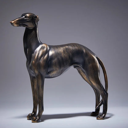 Standing Greyhound Resin Sculpture