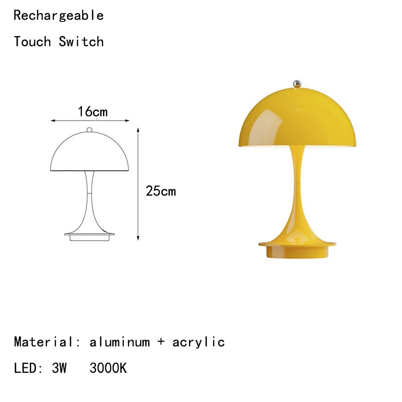 Rechargeable Aluminum Table Lamp