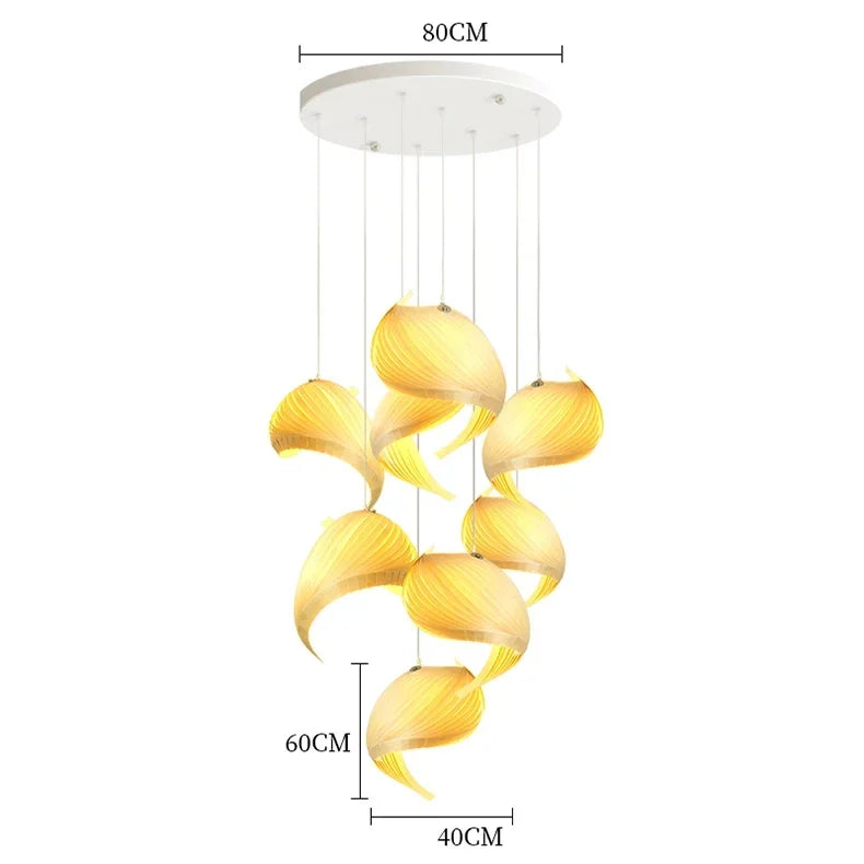 The Marea - Shell-Inspired Pendant Light in Natural Materials