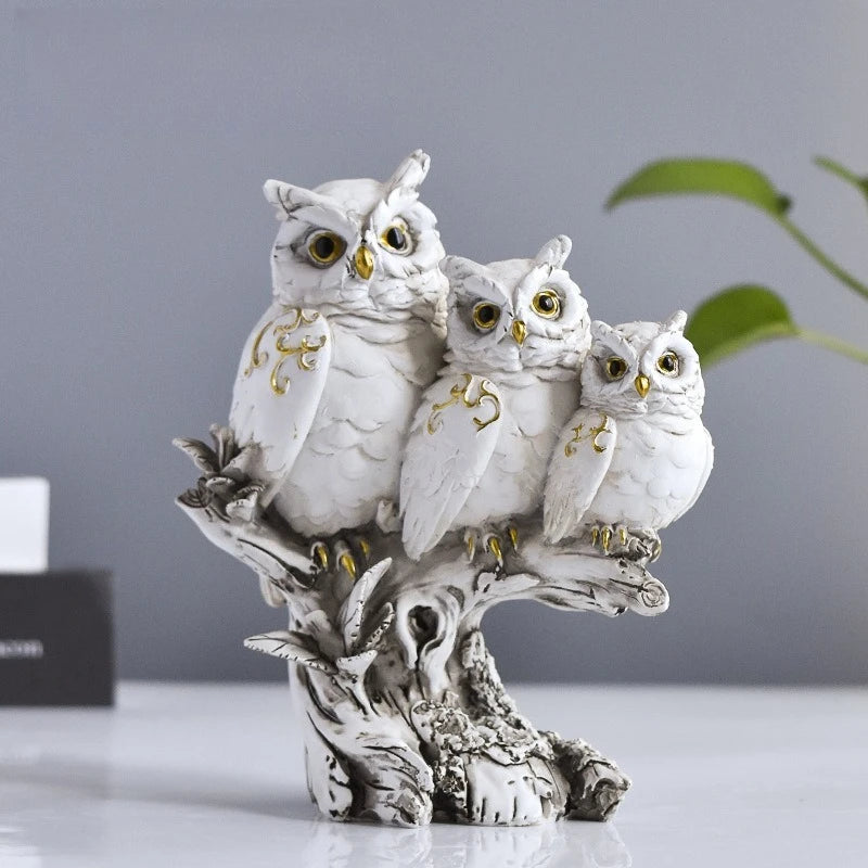 Owl Family Tree Sculpture