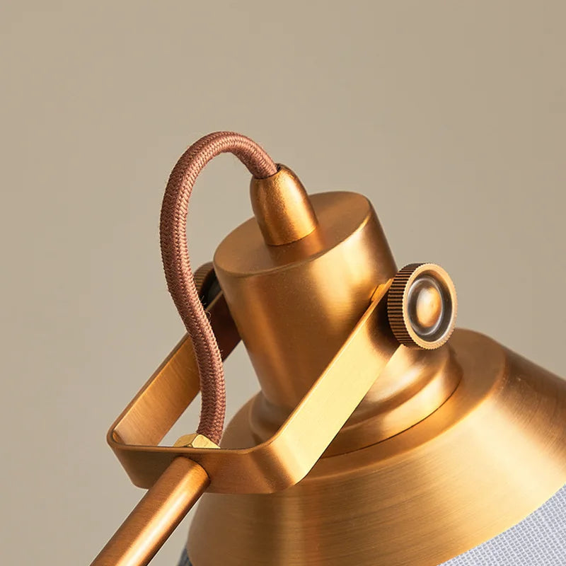 The Nordica - Walnut Wood &amp; Brass Floor Lamp