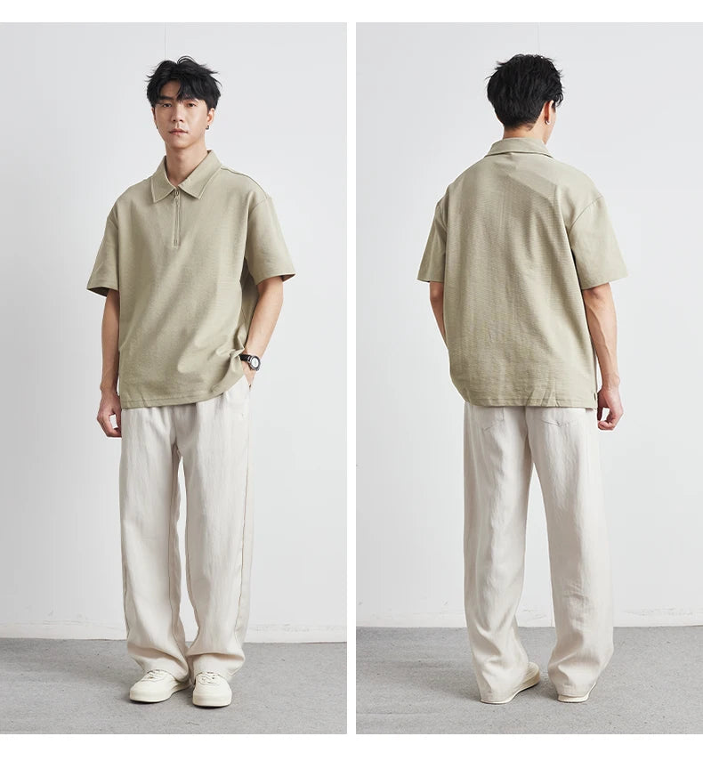 Retro Half-Zip Polo Shirt