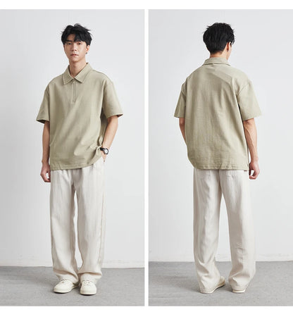 Retro Half-Zip Polo Shirt