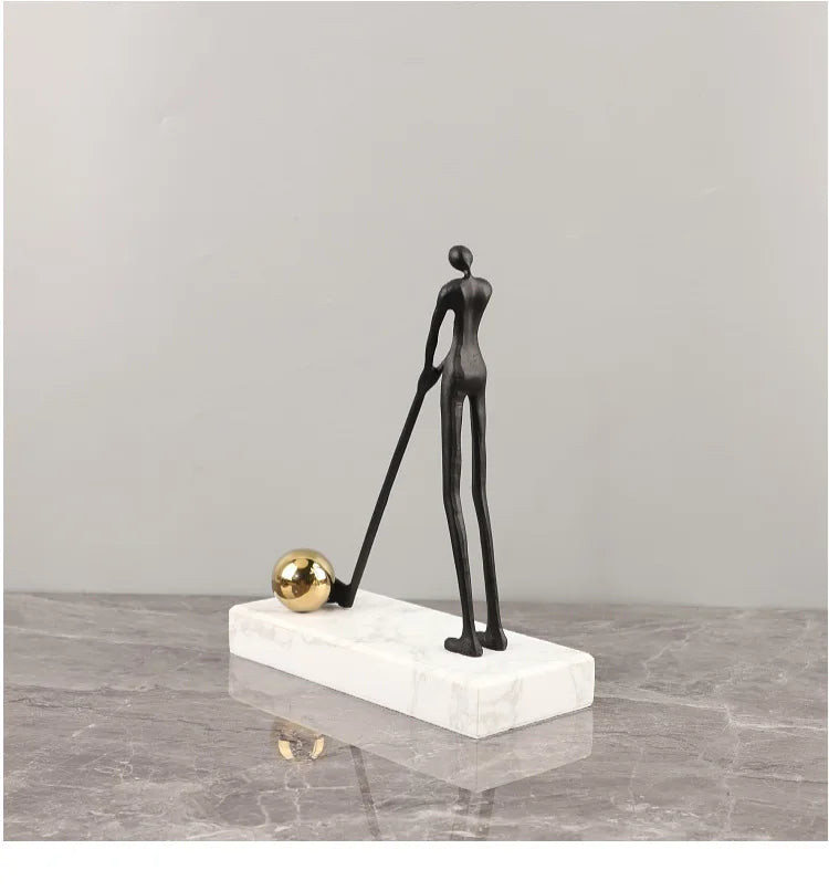 Abstract Golfer Figurine
