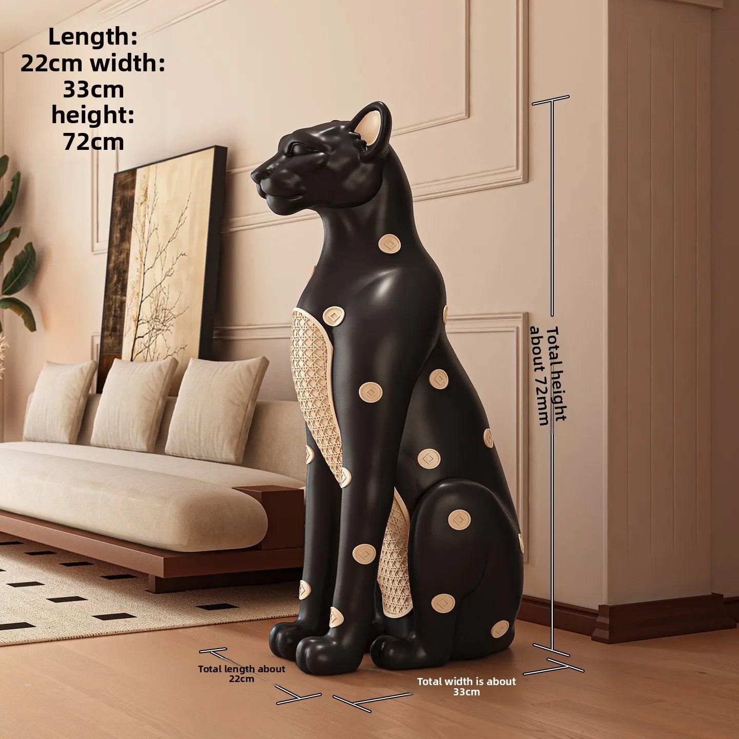 Floor Leopard Sculpture