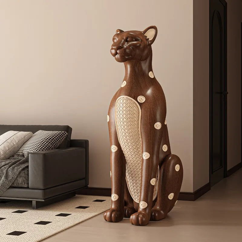 Floor Leopard Sculpture