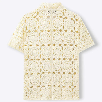 Open Crochet Knit Shirt