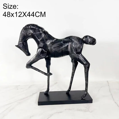 Abstract Aluminum Horse Sculpture