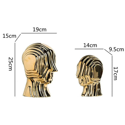 Fluted Abstract Head Sculpture