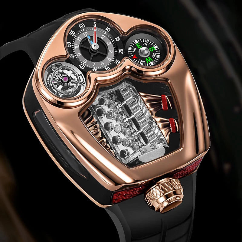 APEX MÉCANIQUE V12 SKULL WATCH