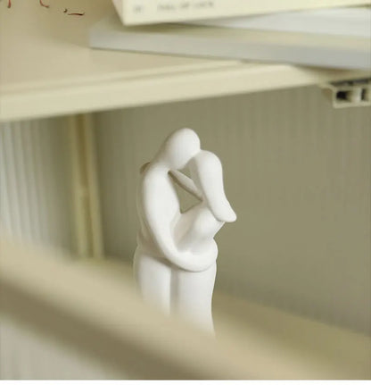 Nordic Pop Art Ceramic Couple Sculpture