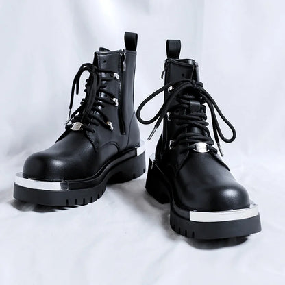 The Harken — Moto Ankle Boot in Jet Black